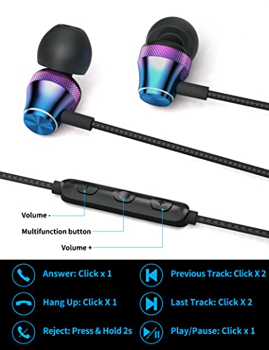 Noise Canceling Wired Earbuds for Samsung Galaxy and iPhone