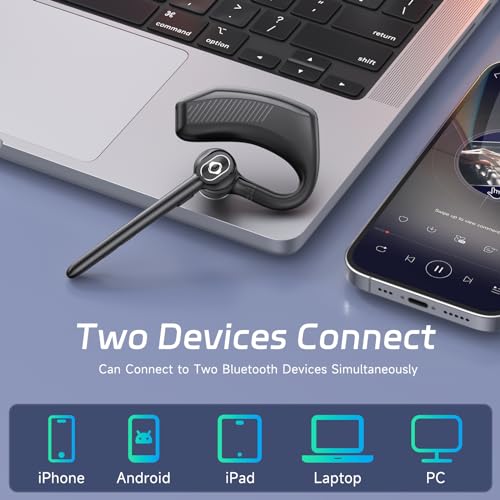 Dual Noise Canceling Wireless Bluetooth Earpiece for Traveling