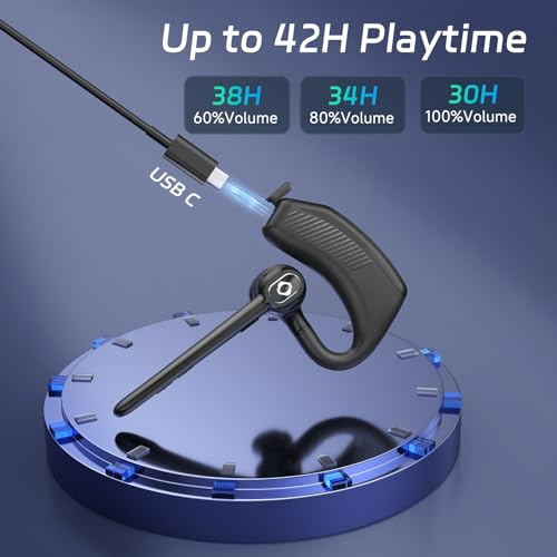 Dual Noise Canceling Wireless Bluetooth Earpiece for Traveling