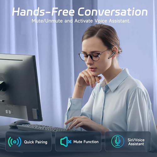 Dual Noise Canceling Wireless Bluetooth Earpiece for Traveling