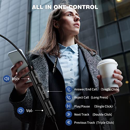 ACAGET USB Type C Headphones for Samsung S24 S23 S22 Ultra S21 FE A54 Galaxy Z Fold 5 Flip 4 Setero Android Earphones Headset with Microphone Wired USB C Earbuds for iPhone 15 Pro Max iPad Pro Black