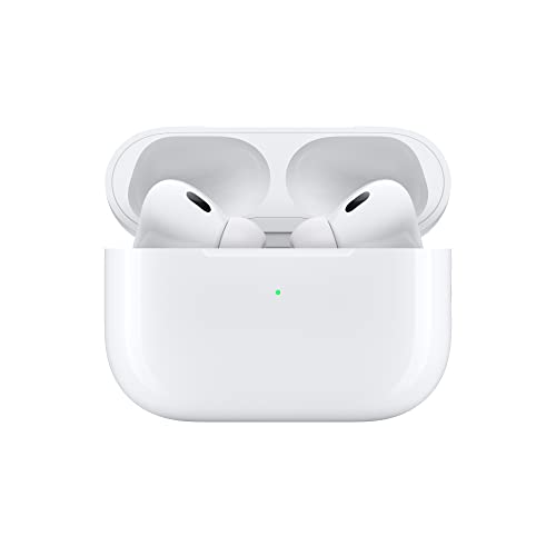 Apple AirPods Pro (2nd Gen) Wireless Earbuds, Up to 2X More Active Noise Cancelling, Adaptive Transparency, Personalized Spatial Audio MagSafe Charging Case (Lightning) Bluetooth Headphones for iPhone