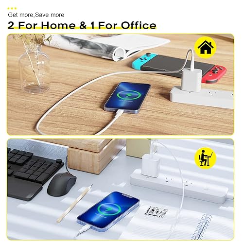 Fast Charger iPhone,iPhone Charger Cable,3Pack iPhone Charger Fast Charging 6Foot iPhone Charging USB C Charger Adapter 6FT Type C to Lightning Cable for iPhone 14 Pro Max/14 Plus/13/12 Mini/11/XS/SE