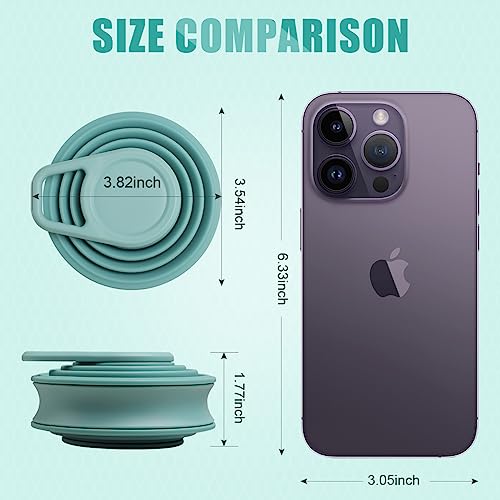 Opard Collapsible Water Bottles 17 Oz BPA Free Leak Proof Foldable Silicone Bottle with Anti-Collapse Ring for Travel Camping Hiking Running Sport