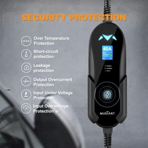 MUSTART 40 Amp Portable EV Charger Station