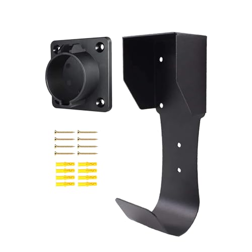 Wall-Mount EV Charger Connector Dock with Screws