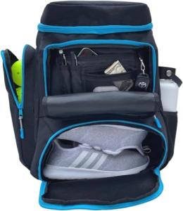 Unisex Pickleball Backpack - Holds 2-4 Paddles, Shoes, Water