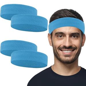 4 Pack Moisture Wicking Sweatbands for Sports