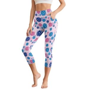 High Waisted Women's Pickleball Capri Leggings