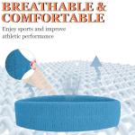 4 Pack Moisture Wicking Sweatbands for Sports