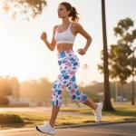 High Waisted Women's Pickleball Capri Leggings