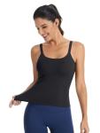 ATTRACO Women's Black Seamless Workout Tank Top