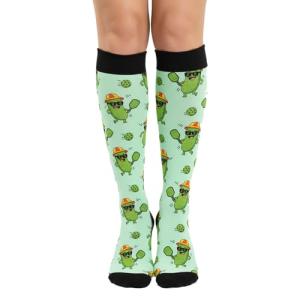 Cucumber Design Knee High Compression Socks for Pickleball