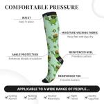 Cucumber Design Knee High Compression Socks for Pickleball