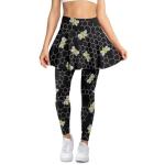 Bee Print Skirts with Leggings for Pickleball