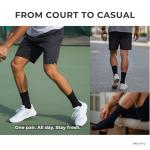 Brighto Lightweight Cotton Crew Socks for Pickleball