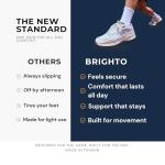 Brighto Lightweight Cotton Crew Socks for Pickleball