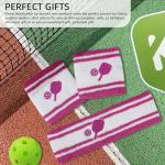 KOFULL Pickleball Sweatbands and Headbands Set, Pink