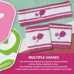 KOFULL Pickleball Sweatbands and Headbands Set, Pink