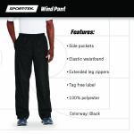 Graphite Grey SPORT-TEK Wind Pant M