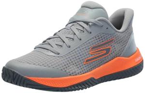 Skechers Men's Viper Court Pickleball Shoes, Grey/Orange