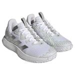 Adidas Women's SoleMatch Control Sneaker in White/Silver/Grey