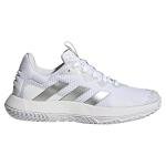 Adidas Women's SoleMatch Control Sneaker in White/Silver/Grey