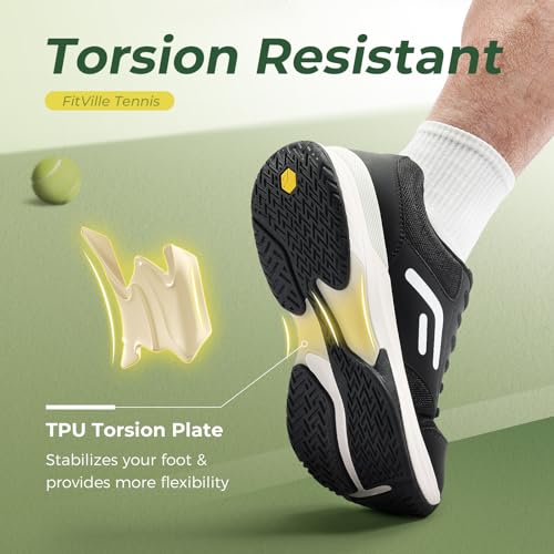 Men's Wide Court Shoes with Arch Support