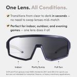 CRBN Pivot Pickleball Glasses - Photochromic Lens, Unisex