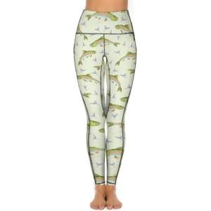 Rainbow Trout High-Waisted Yoga Pants for Women