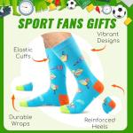 Light Blue Unisex Pickleball Socks for Men and Women