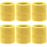 Absorbent Cotton Wrist Sweatbands for Pickleball - 6 Pack