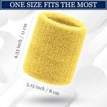 Absorbent Cotton Wrist Sweatbands for Pickleball - 6 Pack