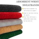 Absorbent Cotton Wrist Sweatbands for Pickleball - 6 Pack