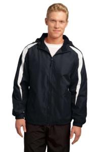 Men's Black/White Colorblock Fleece Lined Pickleball Jacket