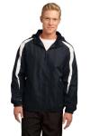 Men's Black/White Colorblock Fleece Lined Pickleball Jacket