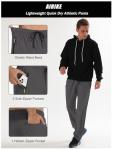 Men's Quick-Dry Pickleball Pants with Zipper Pockets