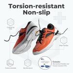 FitVille Men's Wide Court Shoes for Pickleball (Orange, 10.5)