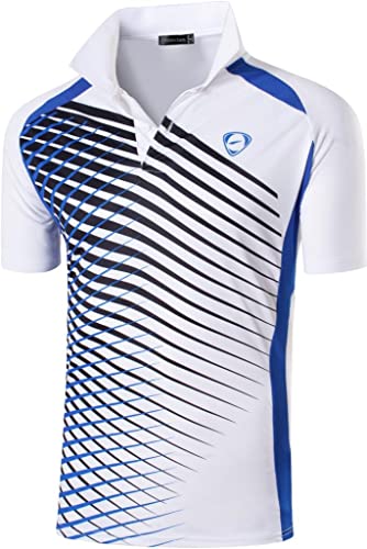 Men's Quick Dry Polo T-Shirt for Pickleball - White