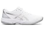 ASICS Women's Pickleball Shoes, Size 8.5, White/Silver