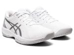 ASICS Women's Pickleball Shoes, Size 8.5, White/Silver