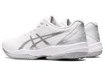ASICS Women's Pickleball Shoes, Size 8.5, White/Silver