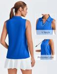 Women's UPF 50+ Sleeveless Pickleball Polo Shirt