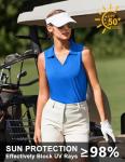 Women's UPF 50+ Sleeveless Pickleball Polo Shirt
