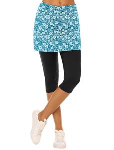 Ekouaer Women's High Waisted Pickleball Skirt Leggings