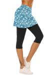 Ekouaer Women's High Waisted Pickleball Skirt Leggings