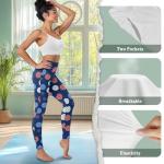 High Waisted Pickleball Print Yoga Pants for Women