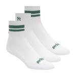Prince Men's 3-Pack Quarter Crew Socks, White/Green