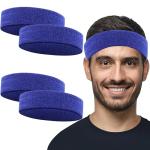 4 Pack Moisture-Wicking Headbands for Sports