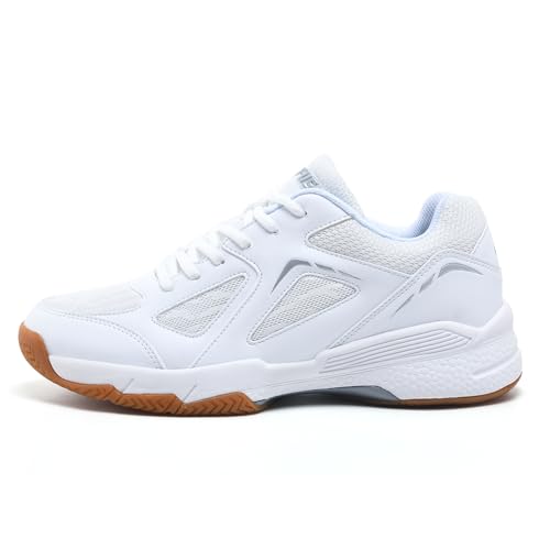 LEFUS Women's Pickleball Court Shoes - White, Size 8.5